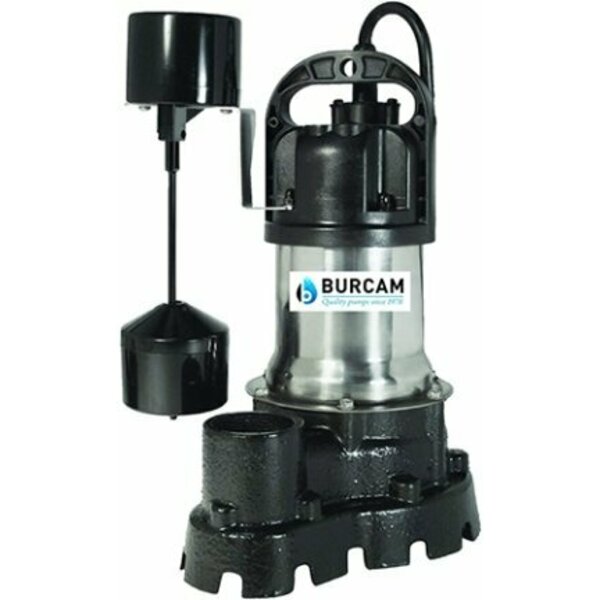 Bur Cam Pumps Submersible Sump Pump 1/2Hp 115V Vrt Swit 300526